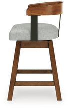 Load image into Gallery viewer, Ralene - Upholstered Swivel Barstool (Set of 2) - Medium Brown
