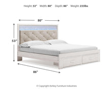 Load image into Gallery viewer, Altyra - King Upholstered Storage Bed - White
