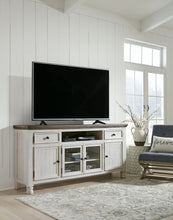 Load image into Gallery viewer, Havalance - Extra Large TV Stand - 4 Doors - Brown / Beige
