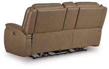Load image into Gallery viewer, Glencroft - Power Reclining Loveseat With Console / Adjustable Headrest - Sahara
