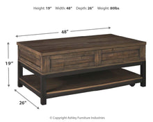 Load image into Gallery viewer, Johurst - LIFT TOP COCKTAIL TABLE - Grayish Brown
