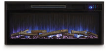 Load image into Gallery viewer, Entertainment Accessories - Fireplace Insert With Faux Birch Log Set - Black
