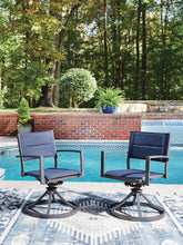 Load image into Gallery viewer, Rocky Creek - Sling Swivel Chair (Set of 2) - Blue / Gray
