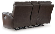 Load image into Gallery viewer, Crossplex - Power Reclining Loveseat / Console / Adjustable Headrest - Smoke
