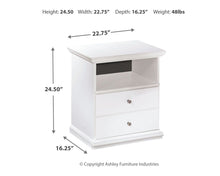 Load image into Gallery viewer, Bostwick Shoals - One Drawer Night Stand - White
