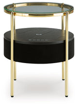 Load image into Gallery viewer, Nedman - Accent Table With Speaker - Black / Gold Finish
