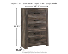 Load image into Gallery viewer, Wynnlow - Five Drawer Chest - Gray
