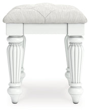 Load image into Gallery viewer, Kozlani - Vanity Upholstered Stool - White
