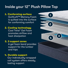 Load image into Gallery viewer, Perfect Day - 12" Serta Plush Pillow Top Mattress in a Box
