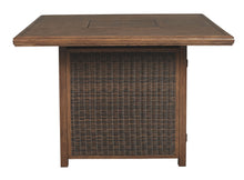 Load image into Gallery viewer, Paradise Trail - Square Bar Table w/Fire Pit - Medium Brown
