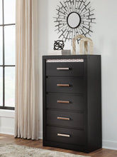 Load image into Gallery viewer, Shoralli - Five Drawer Chest - Black
