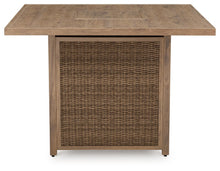 Load image into Gallery viewer, Walton Bridge - Square Bar Table W/Fire Pit - Driftwood
