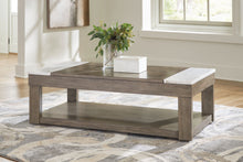 Load image into Gallery viewer, Loyaska - Lift Top Cocktail Table - Grayish Brown / White
