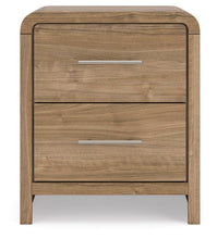 Load image into Gallery viewer, Gramburg - Two Drawer Night Stand - Warm Natural Brown

