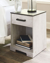 Load image into Gallery viewer, Shawburn - One Drawer Night Stand - Whitewash / Charcoal Gray
