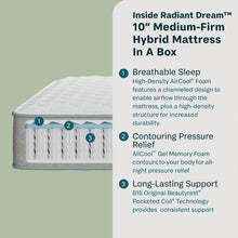 Load image into Gallery viewer, Radiant Dream - 10" Hybrid Medium Firm Mattress in a Box
