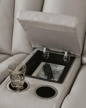 Load image into Gallery viewer, Elevate Edges - Glide Reclining Loveseat With Console - Coin
