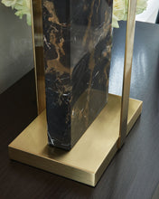 Load image into Gallery viewer, Neonish - Marble Table Lamp - Black / Gold Finish
