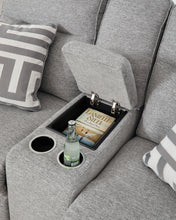 Load image into Gallery viewer, Biscoe - Power Reclining Loveseat With Console /Adj Headrest - Pewter
