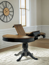 Load image into Gallery viewer, Clorazi - Oval Dining Room Butterfly Extension Table - Black / Brown
