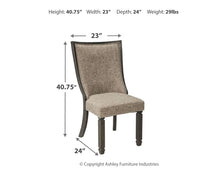 Load image into Gallery viewer, Tyler Creek - Dining UPH Side Chair (Set of 2) - Framed Back - Black / Grayish Brown
