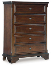 Load image into Gallery viewer, Trellington - Five Drawer Chest - Brown
