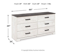 Load image into Gallery viewer, Shawburn - Six Drawer Dresser - Pewter-tone pulls - White / Black / Gray
