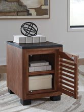 Load image into Gallery viewer, Kallari - Chair Side End Table - Warm Brown / Black
