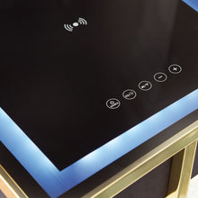 Load image into Gallery viewer, Rexwell - Accent Table With Speaker - Black / Gold Finish
