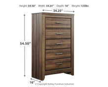 Load image into Gallery viewer, Juararo - Five Drawer Chest - Dark Brown
