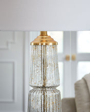 Load image into Gallery viewer, Bakersboro - Glass Table Lamp - Clear / Gold Finish
