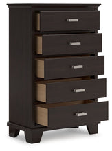 Load image into Gallery viewer, Covetown - Five Drawer Chest - Dark Brown
