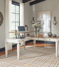 Load image into Gallery viewer, Realyn - L Shaped Desk With Lift Top - White / Brown
