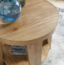 Load image into Gallery viewer, Kristiland - Round End Table - Light Brown
