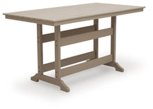 Load image into Gallery viewer, Seacliff Beach - Rectangular Counter Height Dining Table With Umbrella Option - Medium Brown
