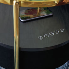 Load image into Gallery viewer, Nedman - Accent Table With Speaker - Black / Gold Finish
