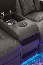 Load image into Gallery viewer, Fyne-dyme - Power Reclining Loveseat With Console/Adj Hdrst
