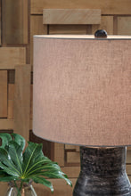 Load image into Gallery viewer, Kerbert - Terracotta Table Lamp - Distressed Black
