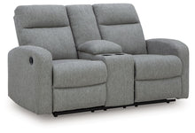 Load image into Gallery viewer, Gauntlet - Double Recline Loveseat With Console - Sterling
