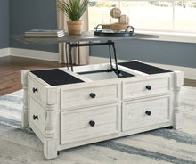 Load image into Gallery viewer, Havalance - Lift Top Cocktail Table with Storage Drawers - White / Gray
