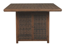 Load image into Gallery viewer, Paradise Trail - Square Bar Table w/Fire Pit - Medium Brown
