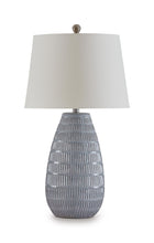 Load image into Gallery viewer, Kaidins - Ceramic Table Lamp - White / Blue
