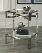Load image into Gallery viewer, Chaseton - Accent Table - Clear / Silver Finish
