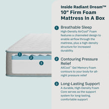 Load image into Gallery viewer, Radiant Dream - 10" Memory Foam Firm Mattress in a Box
