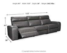 Load image into Gallery viewer, Samperstone - Power Reclining Sectional
