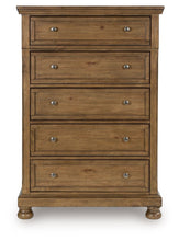 Load image into Gallery viewer, Feddinger - Five Drawer Chest - Medium Brown
