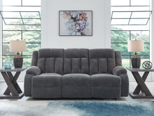 Load image into Gallery viewer, Observation - Reclining Power Sofa With Drop Down Table - Steel
