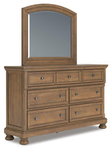 Load image into Gallery viewer, Feddinger - 5 Pc. - Queen Sleigh Storage Bed, Dresser, Mirror, Chest And Nightstand - Medium Brown
