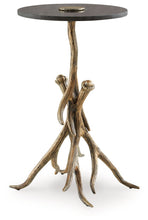 Load image into Gallery viewer, Lemkins - Accent Table - Black / Antique Gold Finish
