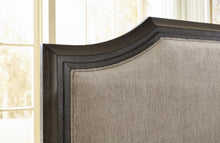 Load image into Gallery viewer, Wickenger - King Upholstered Panel Bed - Dark Brown
